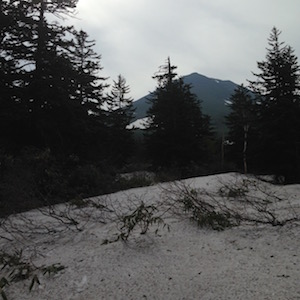 美瑛富士の残雪