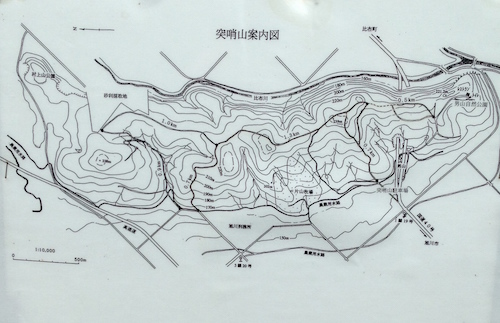 男山自然公園内の地図