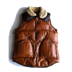 GOWESTのレザーダウンベスト